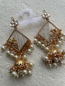 Golden Kundan Earrings