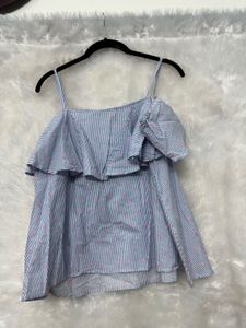 Honey Blue Gingham Top