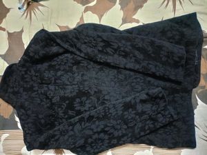 Elegant Black Floral Blazer