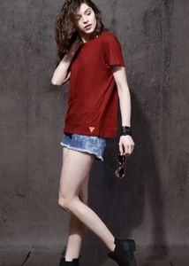 Burgundy Casual Women's T-Shirt