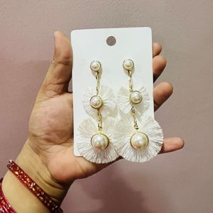Pearl Tassel Drop Earrings