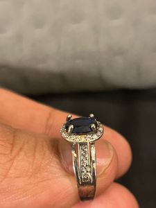 Blue Diamond Ring