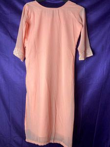 Pink Embroidered Kurta