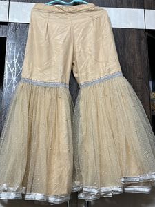 Shimmery Nude Sharara Set