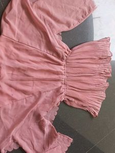 Blouson Style Pink Top