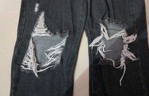Ripped Black Wash Jeans