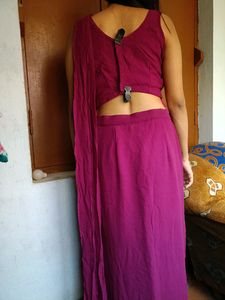 Designer Drape Skirt And Blause
