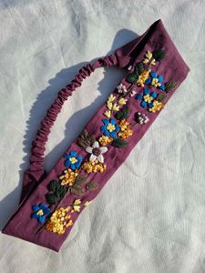 Floral Embroidered Headband