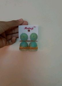 Green Color Earring