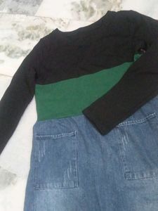 denim lenin casual Picnic wearing top