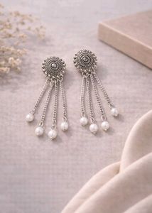 Elegant Silver-Tone Drop Earrings