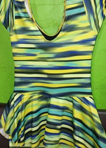 New Striped One Piece Swimsuit