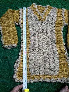 Handmade Knitted kurti 2 years 🖤