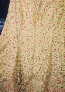 Beautiful Mustard Lehenga With Red Chunni