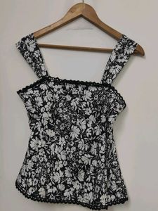 Floral Print Corset Top