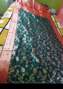 Jal Katan Beautiful Green Saree