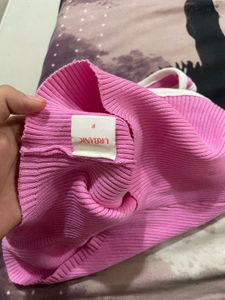 Hot Pink Triangle Crop Top