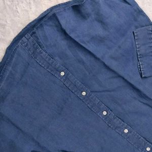 Ralph Lauren Dark Blue Cotton Linen Shirt