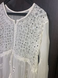 Chikankari Short Kurti