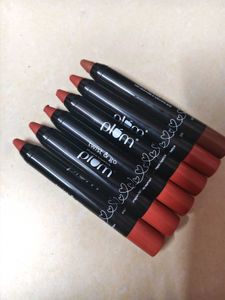 Plum Twist & Go Matte Lipstick Combo of 6 Crayon