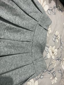 Grey Pleated Skirt
