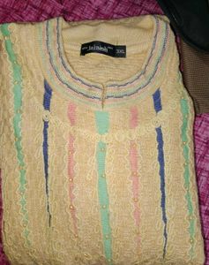 wollen yellow colour kurta ..with full sleeves