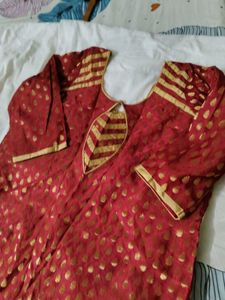 Maroon Kurta