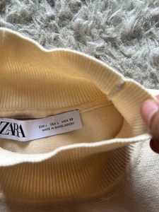 Beige Turtle Neck Top
