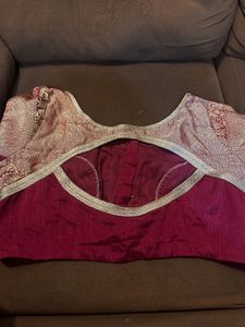 Maroon &amp; Gold Sari