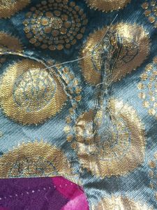 Elegant Blue &amp; Gold Kurta