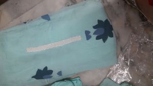 Pure Organza Suit With Brush Paint