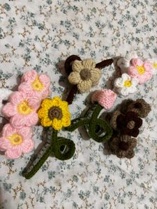 Handmade Crochet Flower Hair Clips