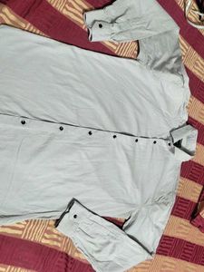Stylish Grey Shirt with black button