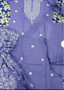Full Embroidery Women 3 Piece Kurta Set M size
