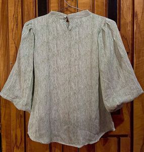 Striped Top with Flower Detail