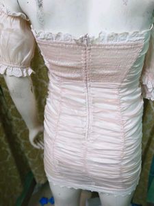 Blush Pink Off-Shoulder Dress