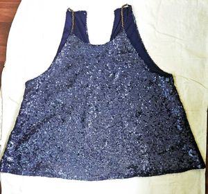 Royal Blue Sequin Party Top