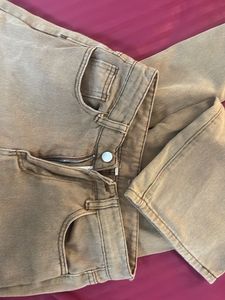 Trendy Brown Straight Leg Jeans
