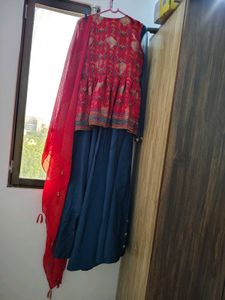Ethnic Embroidered Dress with Jacket