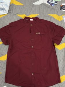 Maroon Men&#39;s Casual Shirt