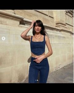 ZARA Denim Crop Top