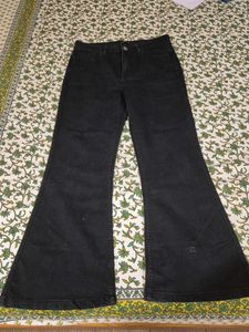 Black Flare Leg Jeans