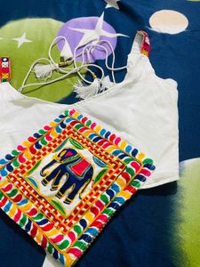 Embroidered Elephant Blouse ( Gamathi Blous