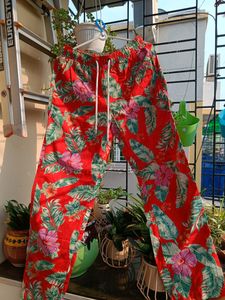 Multicolour Trouser Beach Print