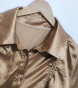 Tan Golden Crop Top For Girl Or Woman 34 Bust