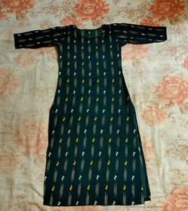 Dark Green Printed Kurti 💚