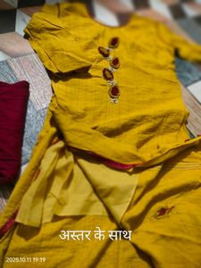Yellow Kurti with Red Pants