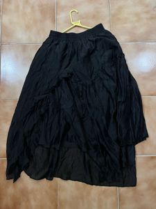 Gothic Vampire-core Asymmetrical Skirt
