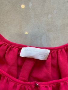 Zara Top Coral Red Size S