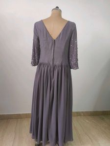 Gray Sequin Gown